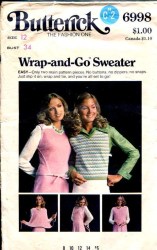 6835 WRAP GO 1 PC BLOUSE 12,14 & 6998 WRAP GO SWEATER 14 PATTERN